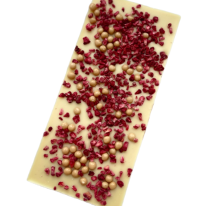 Czekolada Artystyczna Ręcznie Robiona Biała z owocami liofilizowanymi 90g